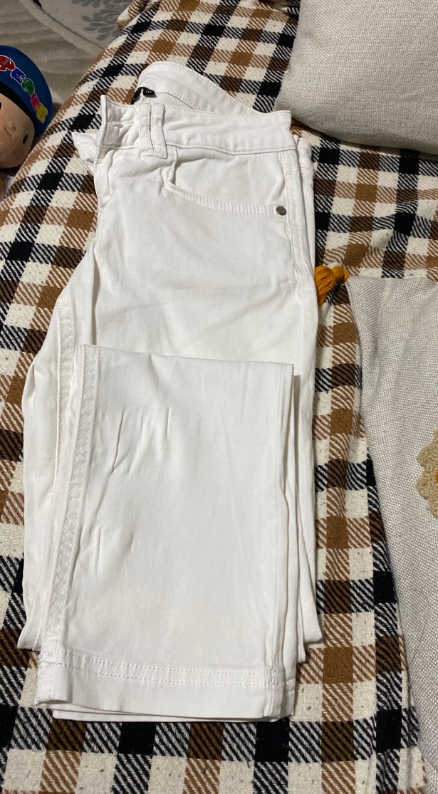 Beyaz kot Kadın Pantolon - Görsel 3