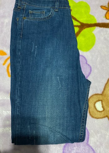 Renkli Batik Desenli Kadın dar Kesim Midi Kot - Görsel 3