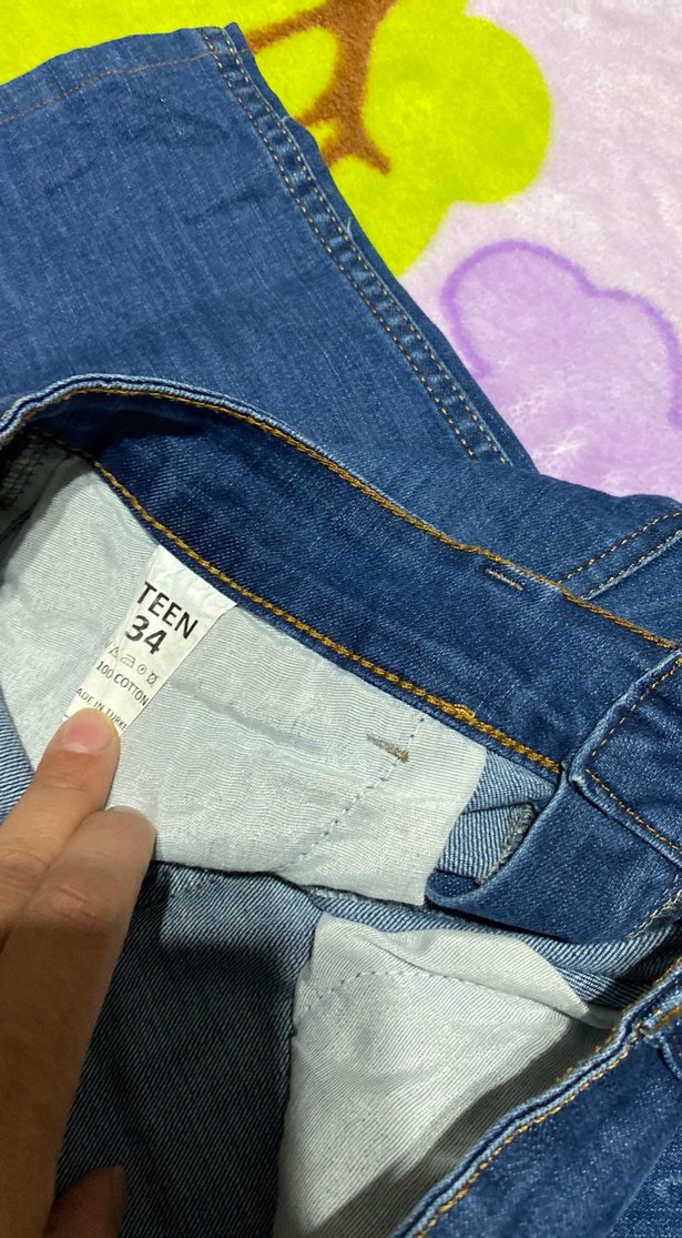 Renkli Batik Desenli Kadın dar Kesim Midi Kot - Görsel 4