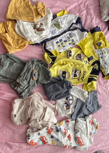 Çok Renkli Pastel Bebek toplu kıyafet hastane çıkışları tulımlar - Görsel 3