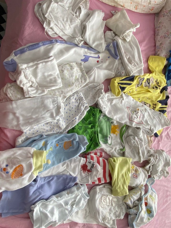 Çok Renkli Pastel Bebek toplu kıyafet hastane çıkışları tulımlar - Görsel 4