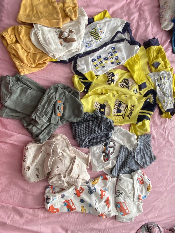 Çok Renkli Pastel Bebek toplu kıyafet hastane çıkışları tulımlar - Görsel 2