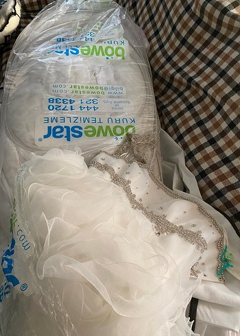 Straplez Beyaz Prenses Gelinlik - Görsel 5