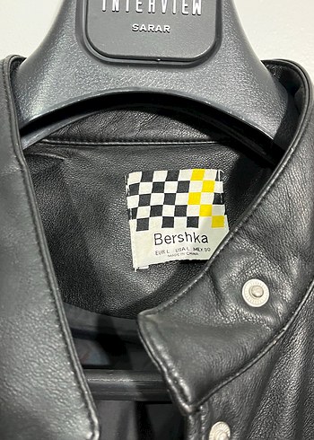 l Beden beyaz Renk Düğmeli Deri Motorcu Stili Kadın Ceket