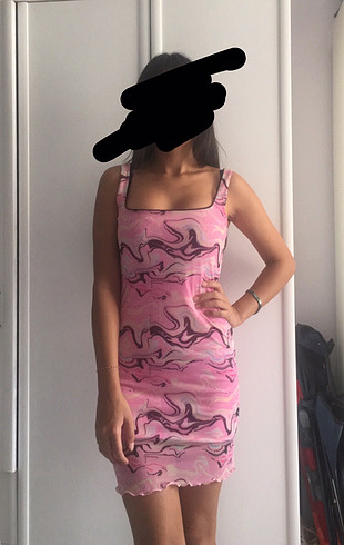 s Beden pembe Renk Yazlık bershka elbise