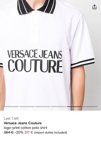 Versace Jeans Couture Erkek Beyaz Polo Tişört - Görsel 3