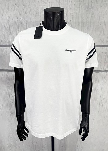 Gri Çizgili Beyaz Erkek Tişört - Görsel 8