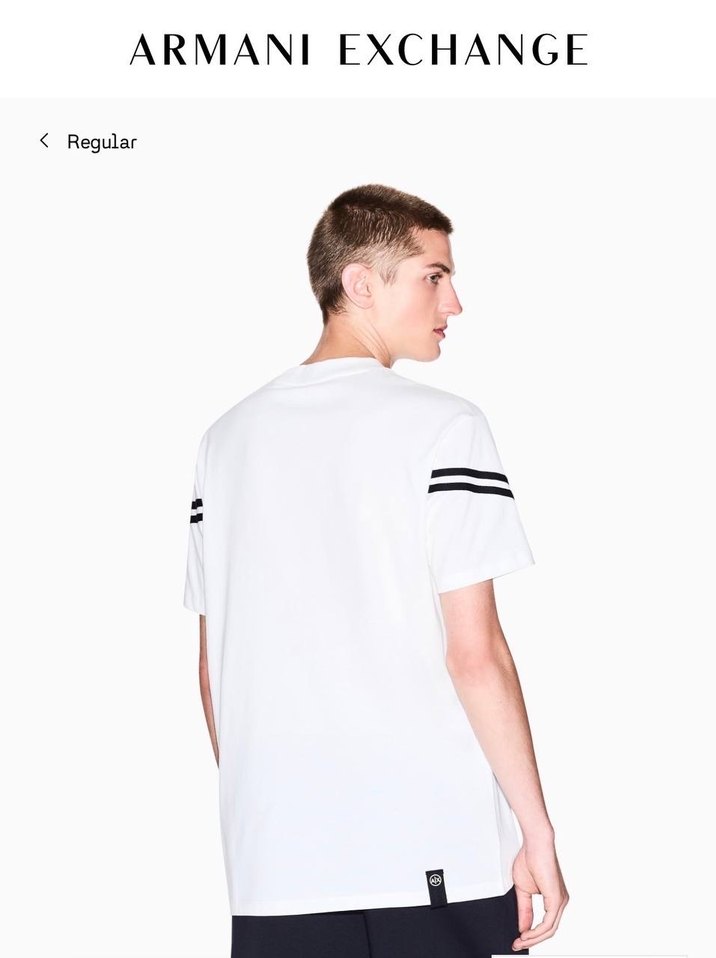 Gri Çizgili Beyaz Erkek Tişört - Görsel 3