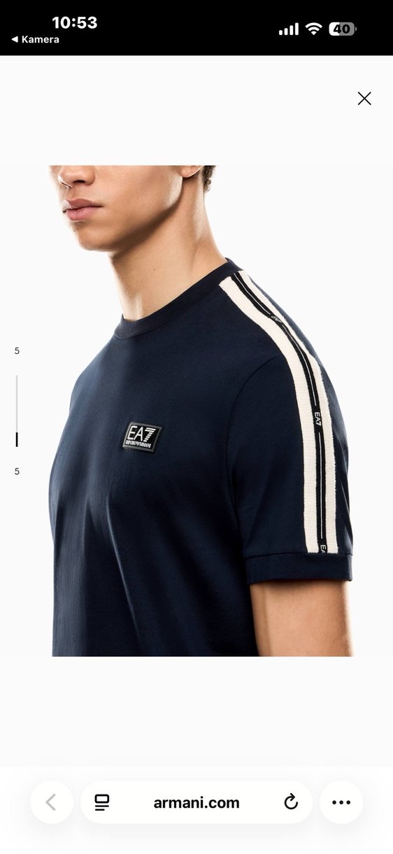 EA7 Siyah Erkek Kısa Kollu Tişört - Görsel 4