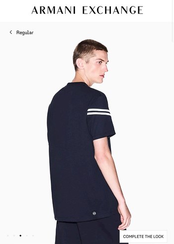 Navy Armani Exchange Erkek Tişört - Görsel 6