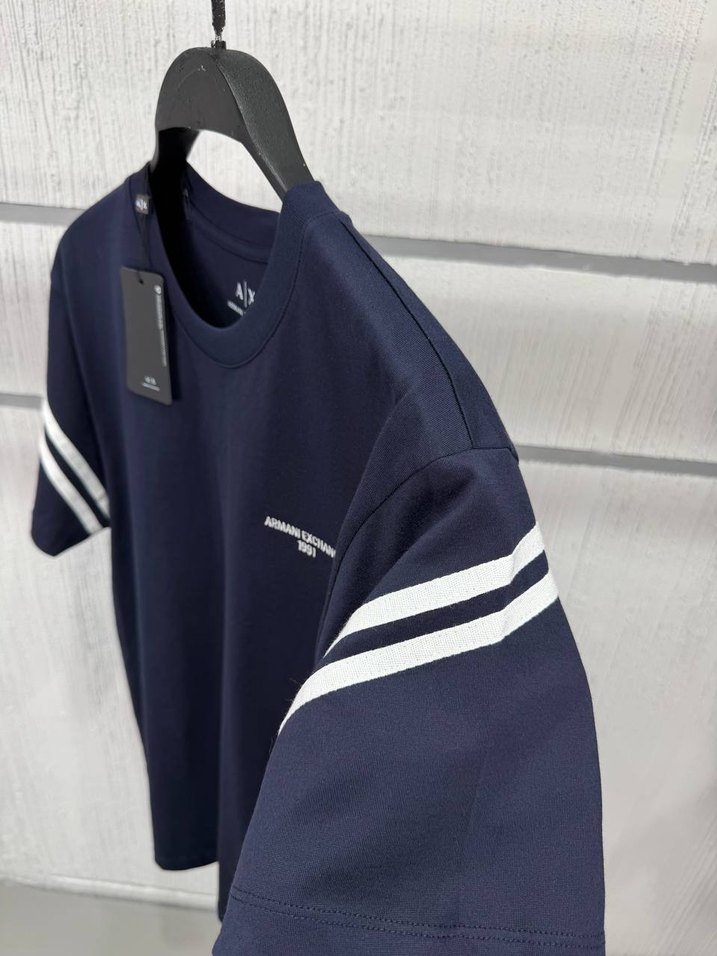 Navy Armani Exchange Erkek Tişört - Görsel 3