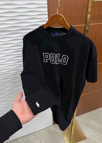 Siyah Polo Baskılı Erkek Kısa Kollu Tişört - Görsel 2