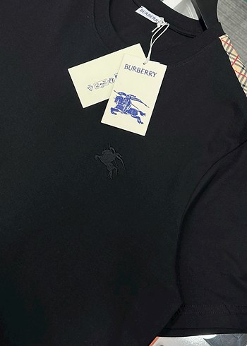 Burberry Siyah Pamuklu Erkek Tişört - Görsel 3