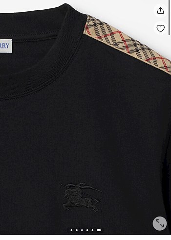 Burberry Siyah Pamuklu Erkek Tişört - Görsel 4