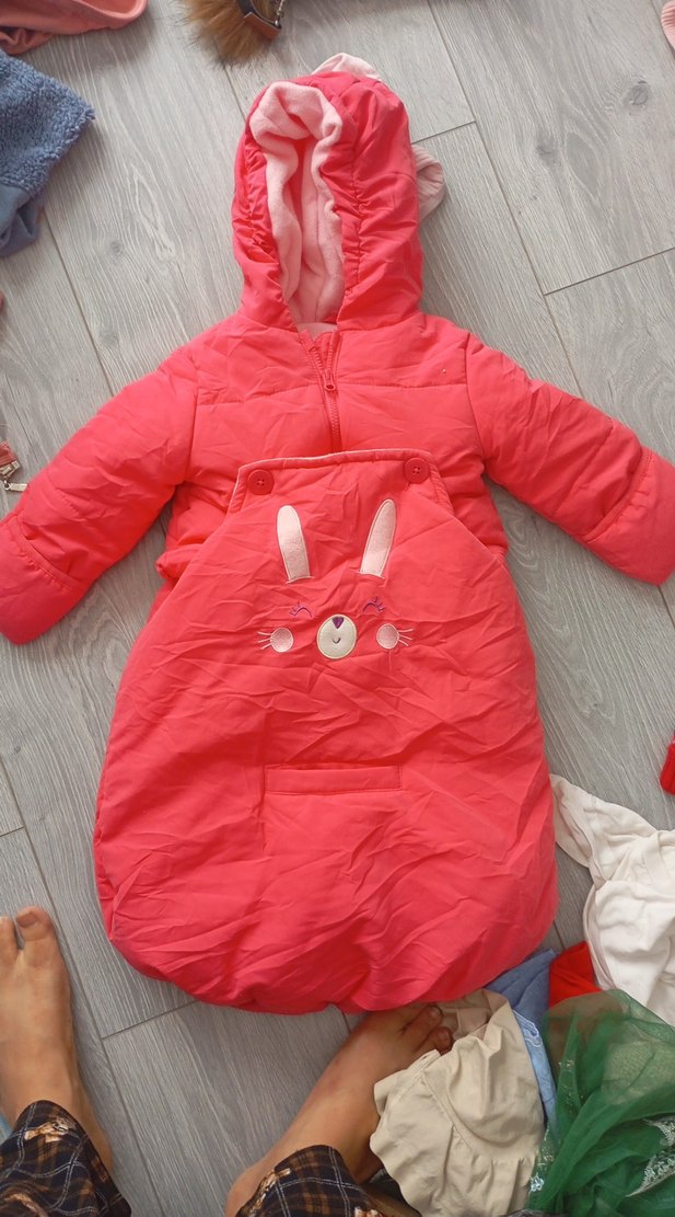 Kapüşonlu, Fermuarlı Pembe Kız Bebek Tulum
3-6 - Görsel 2