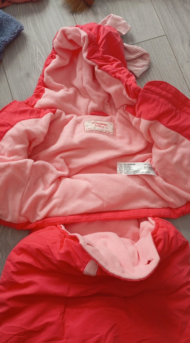 Kapüşonlu, Fermuarlı Pembe Kız Bebek Tulum
3-6 - Görsel 3