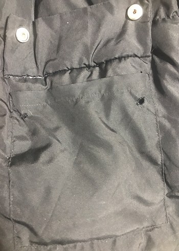 Düğmeli Siyah Kadın Kışlık Mont - Görsel 4