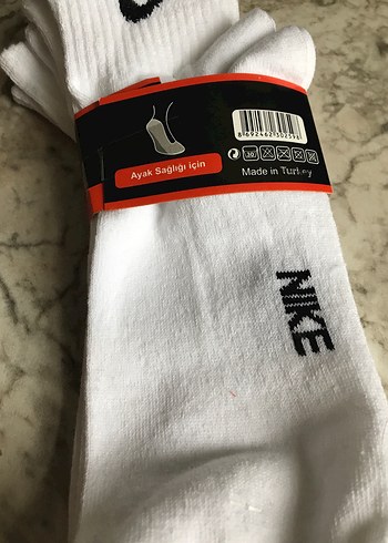 Nike Erkek Beyaz Baskılı Midi Çorap 3'lü - Görsel 3