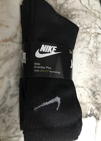 Nike Siyah Midi Erkek Çorap 3'lü Paket - Görsel 2