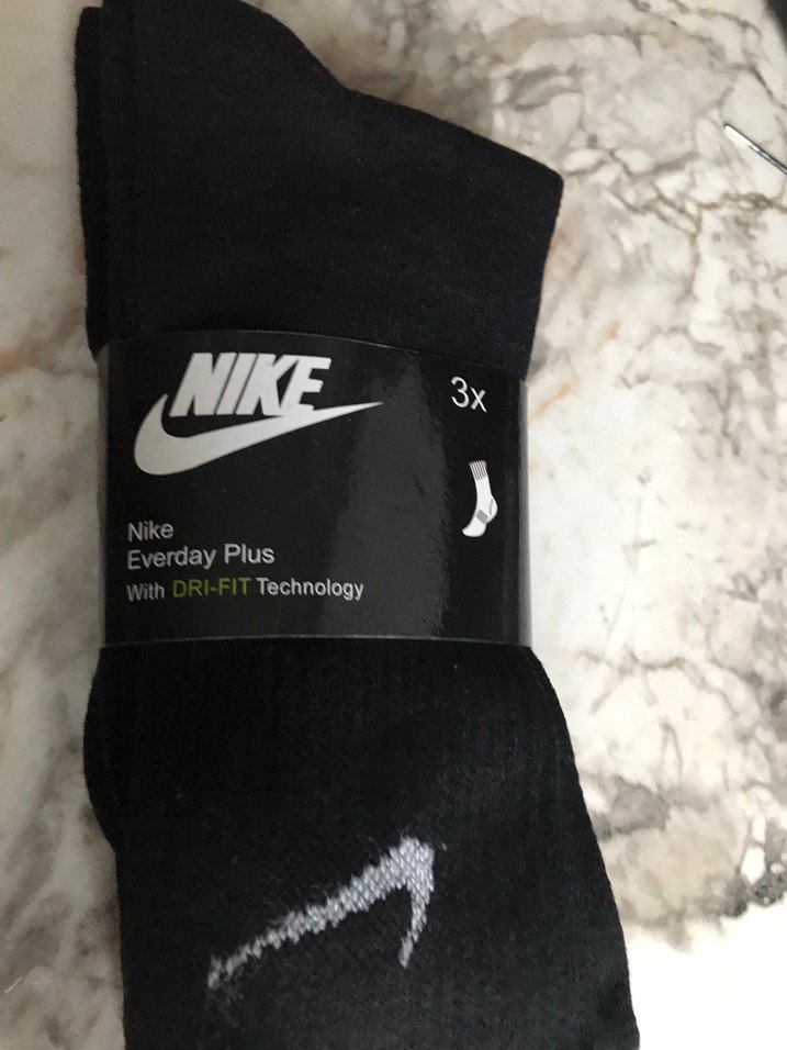 Nike Siyah Midi Erkek Çorap 3'lü Paket - Görsel 3