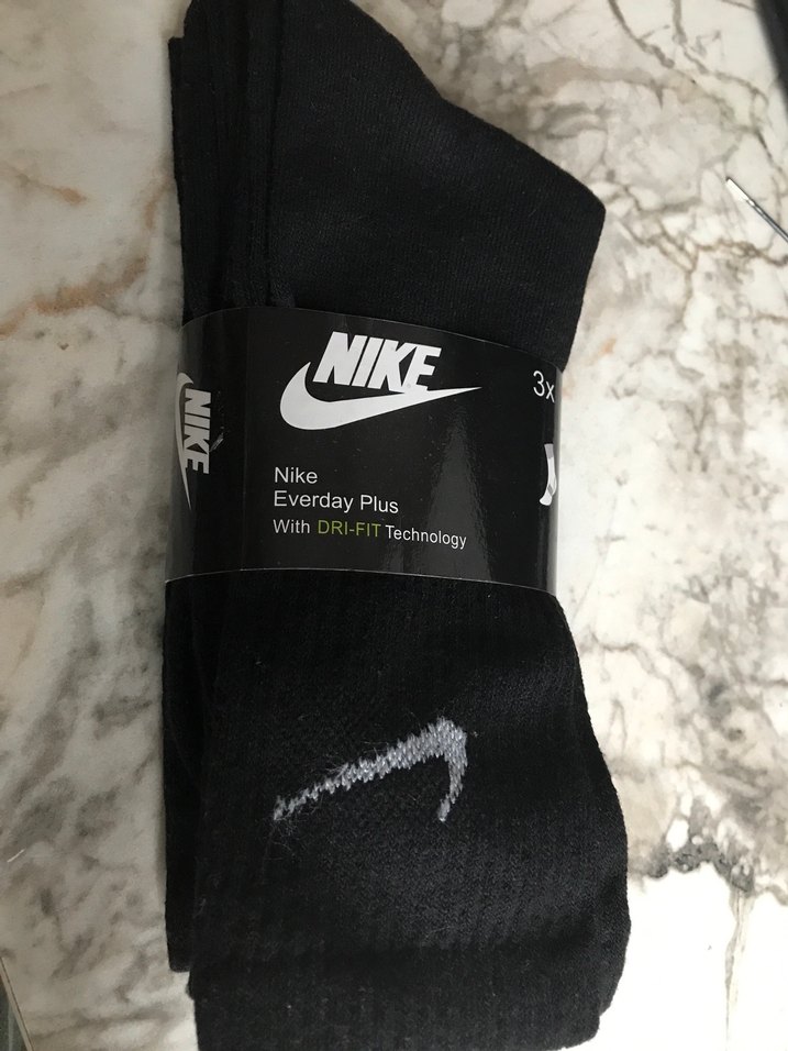 Nike Siyah Midi Erkek Çorap 3'lü Paket - Görsel 2