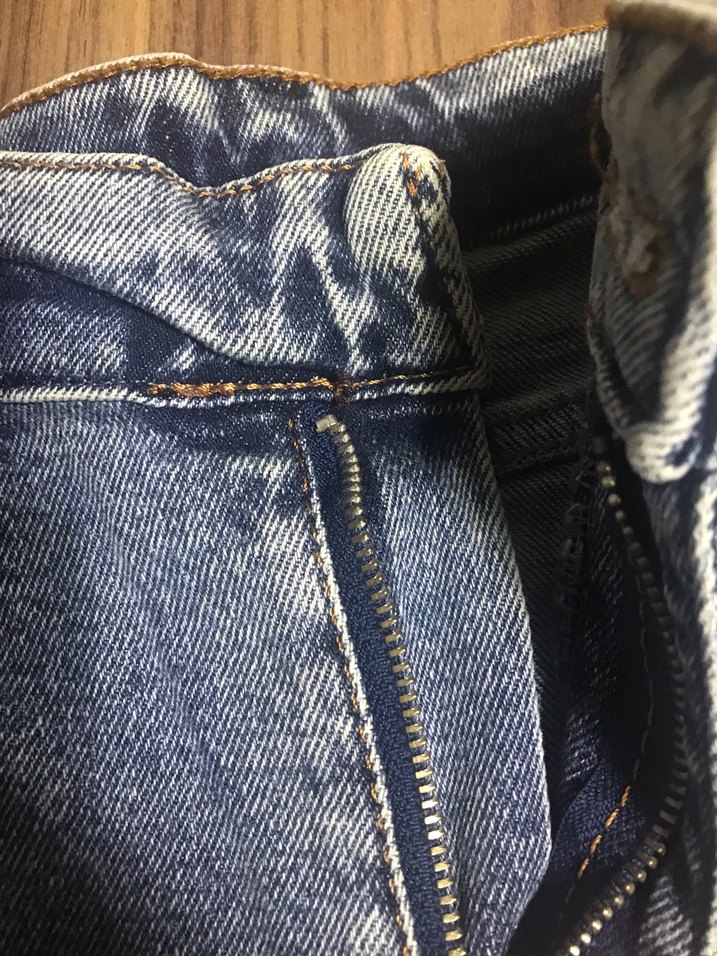 Yırtık Detaylı Gri Mavi Salaş Kadın Jean - Görsel 2