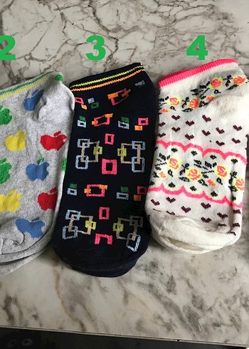 Renkli kadın Çorapları ( 3 ADET ) - Görsel 9