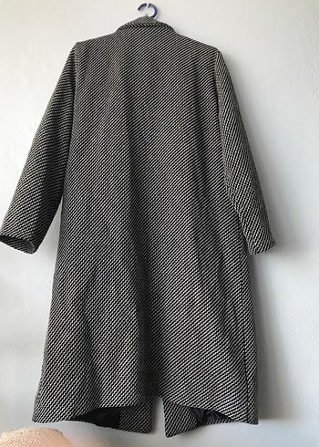 Desenli Uzun Kadın Kaban - Görsel 2