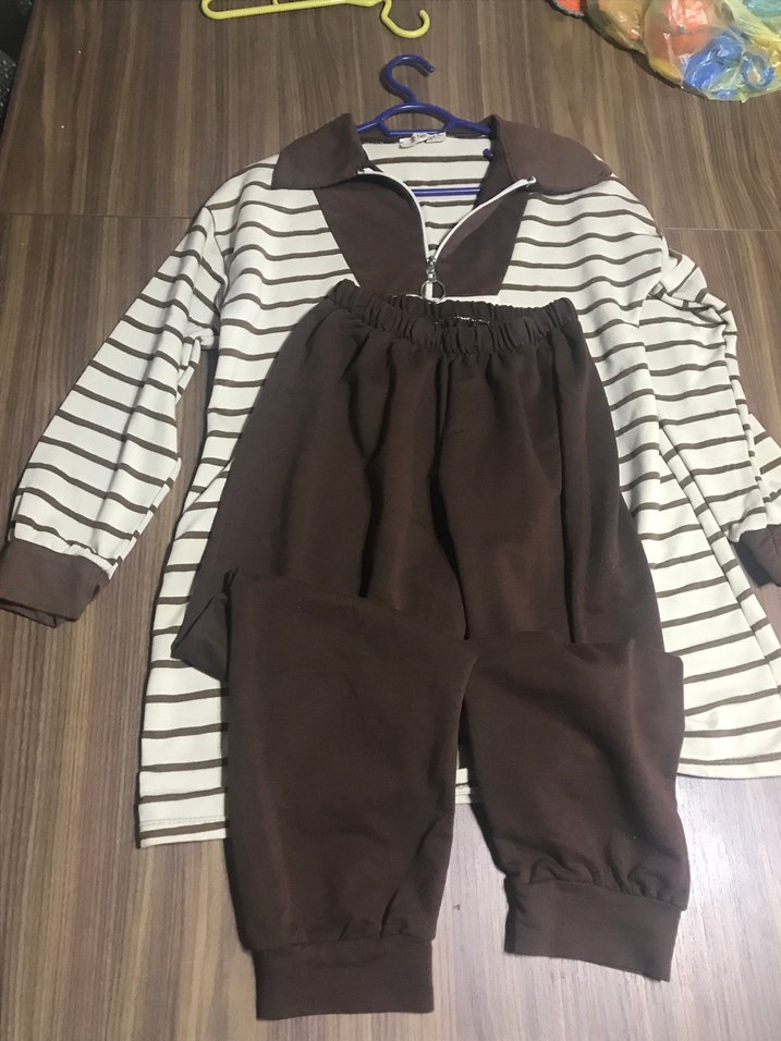 Çizgili Uzun Kollu Tunik takımı - Görsel 2