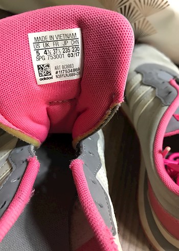 Adidas Pembe-Gri Bağcıklı Spor Ayakkabı - Görsel 3