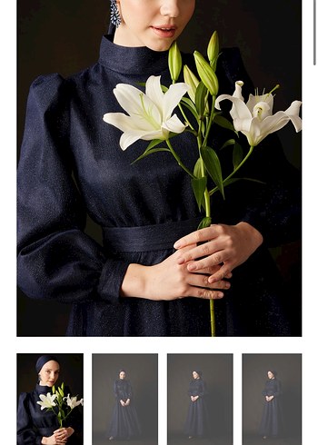 meliha tarhanacı lacivert peri abiye - Görsel 3