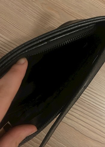 Siyah Yılan Derisi Desenli Deri Kadın Çanta - Görsel 2