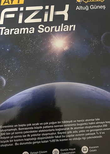 ayt fizik tarama soruları altuğ güneş