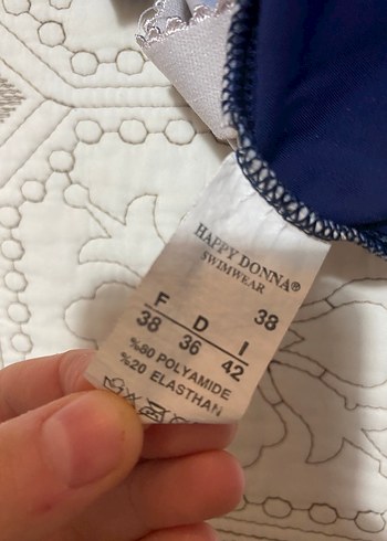 Lacivert Çizgili Kadın Mayo - Görsel 2