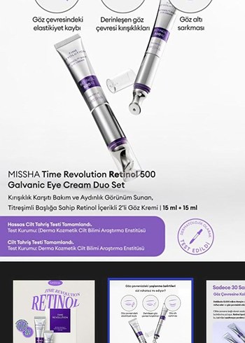 Missha Retinol 500 IU Göz Kremi 2'li Set - Görsel 2