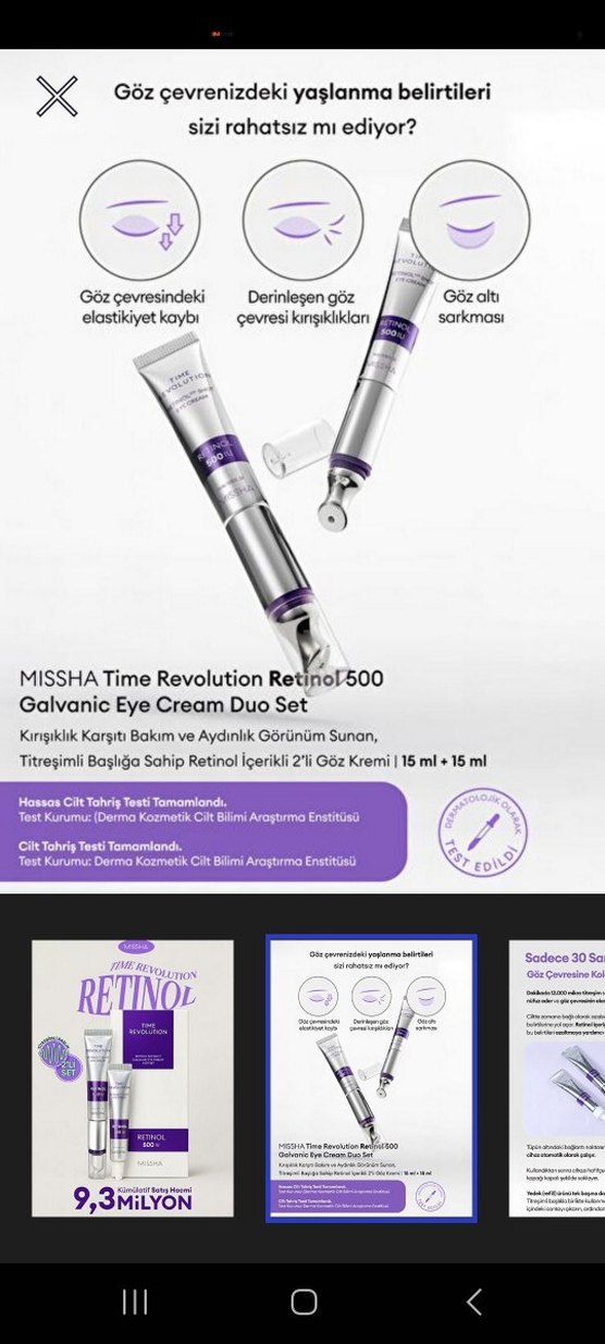 Missha Retinol 500 IU Göz Kremi 2'li Set - Görsel 2