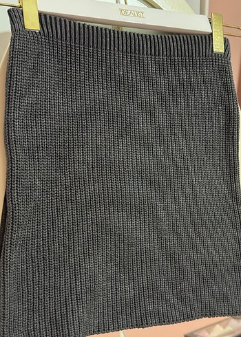 Antrasit Örgü Mini Etek  Sıfır - Görsel 4