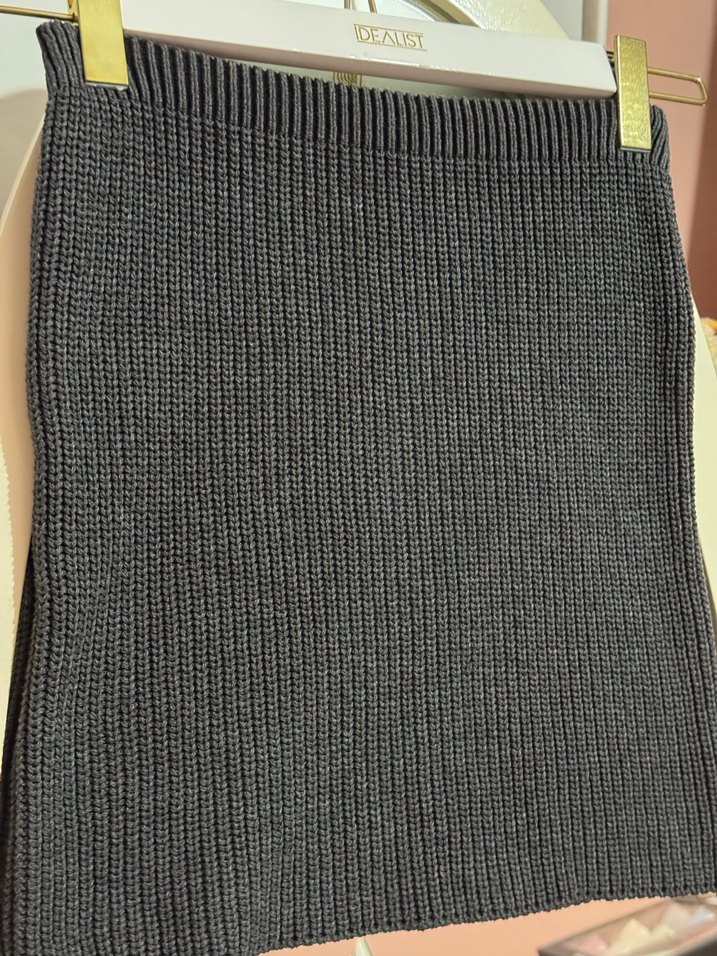 Antrasit Örgü Mini Etek  Sıfır - Görsel 4