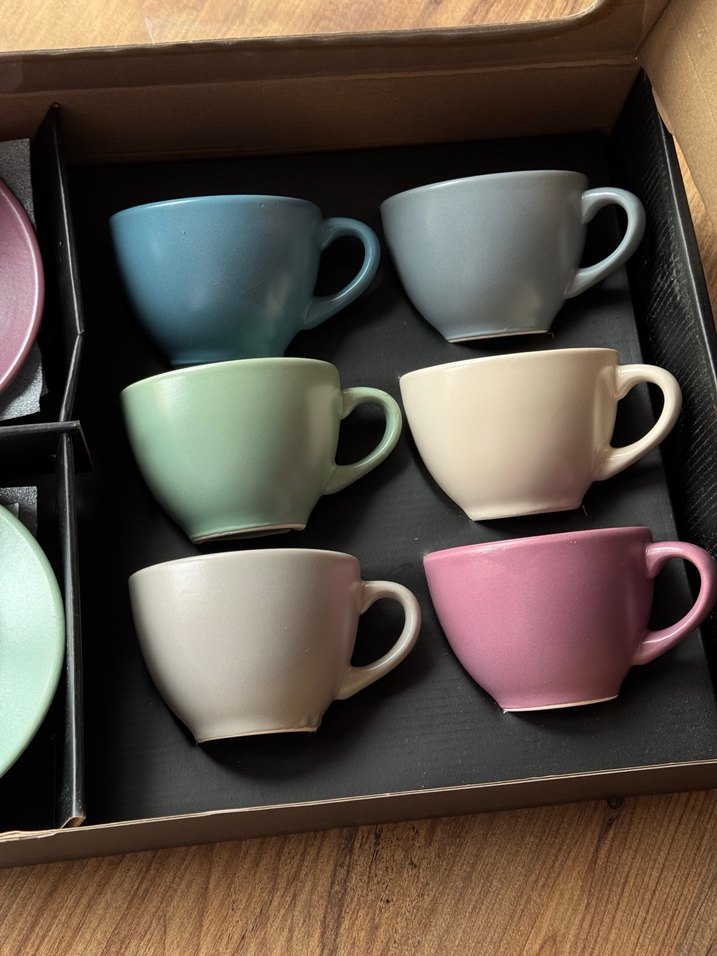 Keramika 12 Parça Renkli Çay Seti - Görsel 3