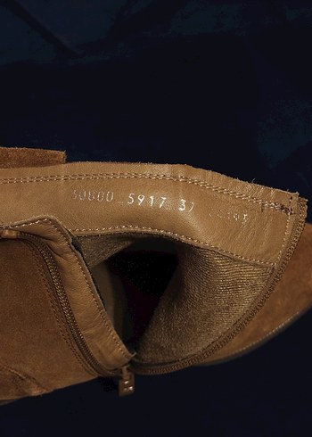 GREYDER Taba Süet Deri Topuklu Western Bot D - Görsel 7