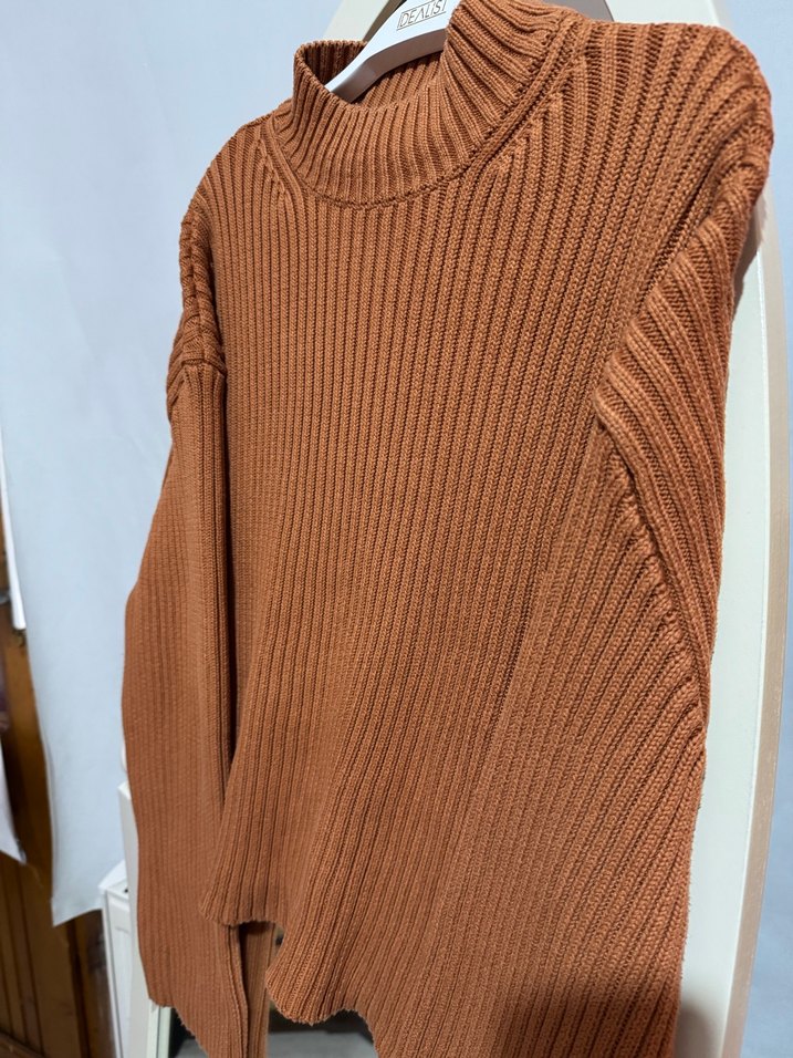 Tarçın Rengi Boğazlı Triko Kazak - Görsel 5