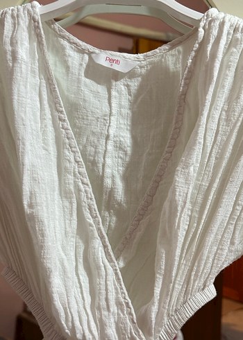 Penti Beyaz Tiril Keten Yazlık Elbise - Görsel 4