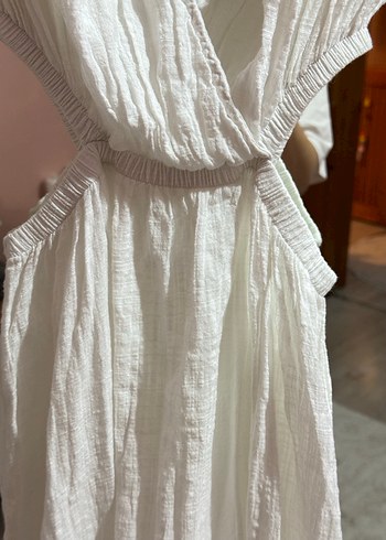 Penti Beyaz Tiril Keten Yazlık Elbise - Görsel 3