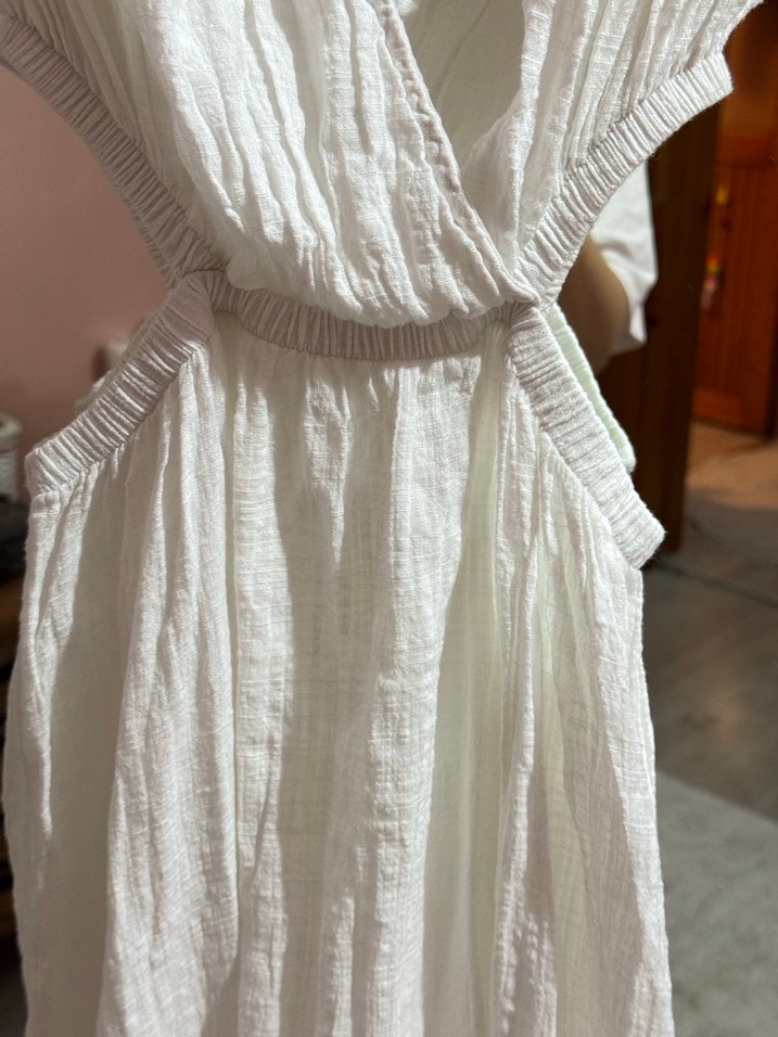 Penti Beyaz Tiril Keten Yazlık Elbise - Görsel 3