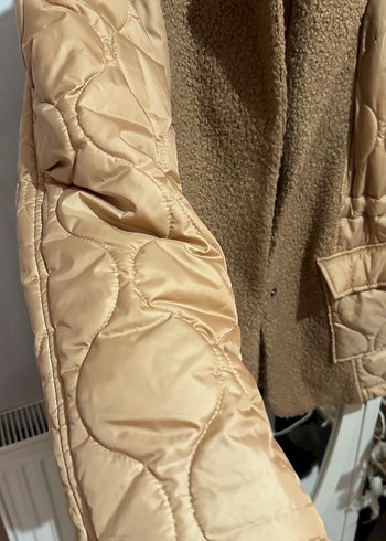 Kapitone ve Kürk Detaylı Kahverengi Kaban  Sıfır - Görsel 2