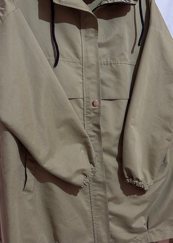 Kapüşonlu Haki Mevsimlik Mont - Görsel 6