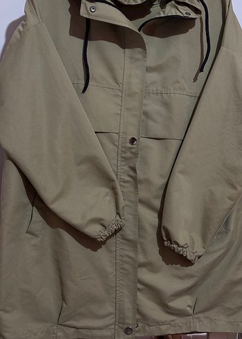 Kapüşonlu Haki Mevsimlik Mont - Görsel 2