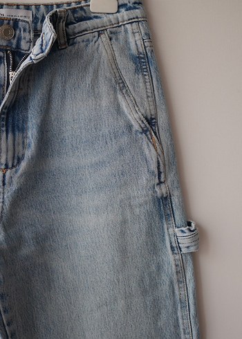 ZARA, yüksek bel, Denim Pantolon - Görsel 9