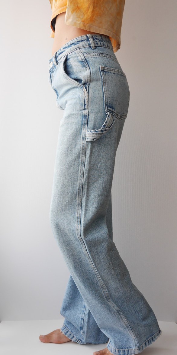 ZARA, yüksek bel, Denim Pantolon - Görsel 5