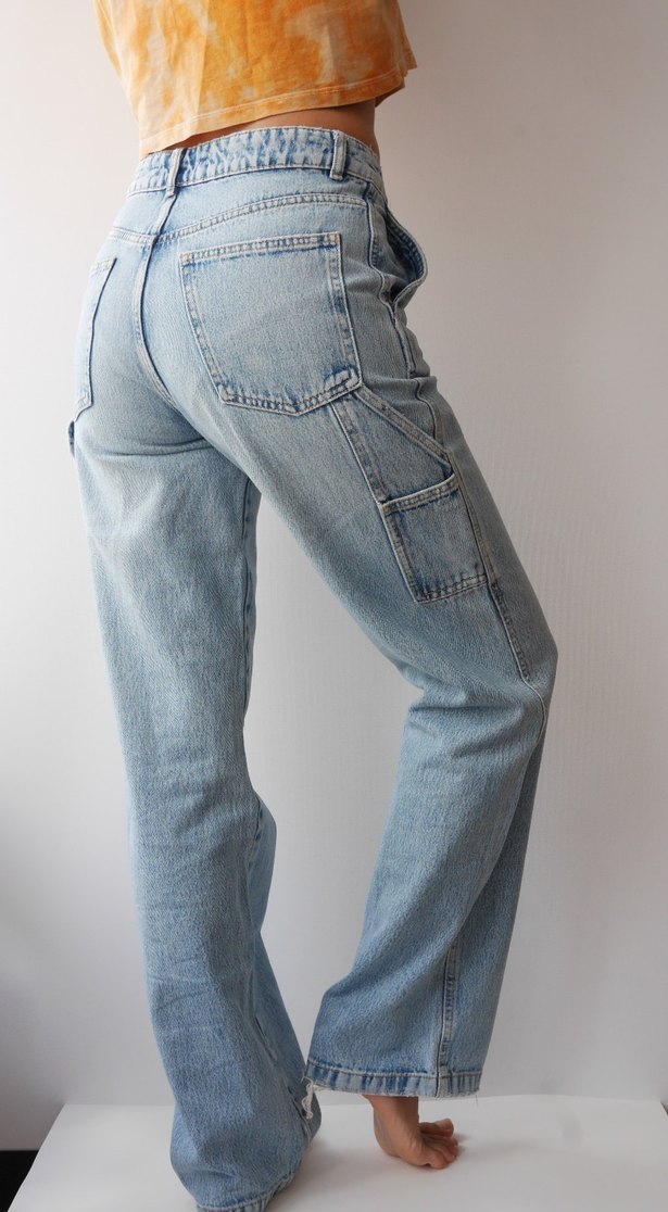 ZARA, yüksek bel, Denim Pantolon - Görsel 3